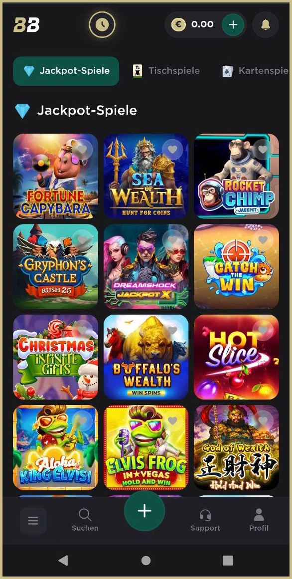 Große Gewinne mit Jackpot-Slots bei Belabet