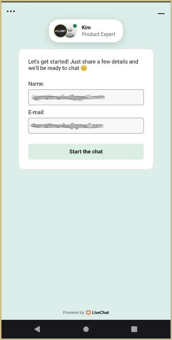 24/7 Live-Chat-Support verfügbar bei Belabet